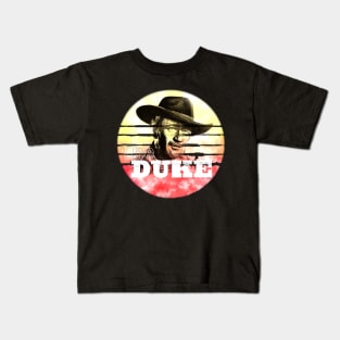 retro art the duke Kids T-Shirt